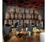 Tzxztt Cave À Vin En Bois Roundabout Art Cubic Winery Papier Peint 3E Moderne Soie Texturée Haut De Gamme IdéAl Pour Le Salon Et La Chambre à Coucher-150cm×105cm