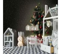 Tzxztt Ciel Étoilé En Trois Dimensions Arbres Boules Suspendues Colorées Papier Peint 3E Moderne Soie Texturée Haut De Gamme IdéAl Pour Le Salon Et La Chambre à Coucher-250cm×170cm