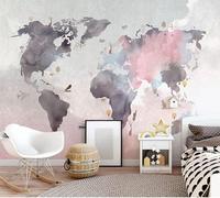 Tzxztt Coloré Créatif Carte Du Monde Avion Animaux Papier Peint 3E Moderne Soie Texturée Haut De Gamme IdéAl Pour Le Salon Et La Chambre à Coucher-200cm×140cm