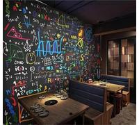 Tzxztt Couleur Craie Mathématiques Formule Tableau Noir Papier Peint 3D Moderne Soie Texturée Haut De Gamme Idéal Pour Le Salon Et La Chambre à Coucher-350cm×256cm