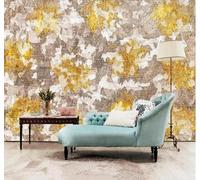 Tzxztt Créatif Rétro Original Artistique Feuille D'Or Feuille Papier Peint 3D Moderne Soie Texturée Haut De Gamme Idéal Pour Le Salon Et La Chambre à Coucher-300cm×210cm