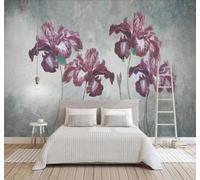 Tzxztt Créatif Rétro Relief Mur En Béton Esthétique Fleurs Papier Peint 3D Moderne Soie Texturée Haut De Gamme Idéal Pour Le Salon Et La Chambre à Coucher-430cm×300cm