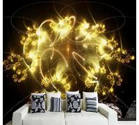 Tzxztt Doré Lumières Art Abstrait Amour Beauté Papier Peint 3D Moderne Soie Texturée Haut De Gamme Idéal Pour Le Salon Et La Chambre à Coucher-300cm×210cm
