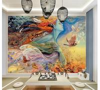 Tzxztt Élégantes Figures En Trois Dimensions Papillons Oiseaux En Vol Papier Peint 3E Moderne Soie Texturée Haut De Gamme Idéal Pour Le Salon Et La Chambre à Coucher-250cm×170cm