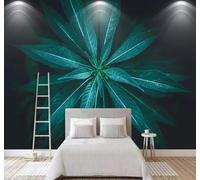 Tzxztt En Trois Dimensions Atmosphère Fraîcheur Vert Trèfle Papier Peint 3D Moderne Soie Texturée Haut De Gamme Idéal Pour Le Salon Et La Chambre à Coucher-200cm×140cm