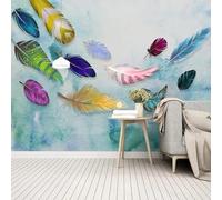 Tzxztt Feuilles Créatives Abstraites À L'Encre De Chine Papier Peint 3E Moderne Soie Texturée Haut De Gamme IdéAl Pour Le Salon Et La Chambre à Coucher-400cm×280cm