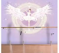 Tzxztt Figures Créatives De Danseuses Aux Ailes Roses Papier Peint 3E Moderne Soie Texturée Haut De Gamme IdéAl Pour Le Salon Et La Chambre à Coucher-300cm×210cm
