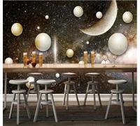 Tzxztt Fraîcheur Beauté Rêve Ciel Étoilé Émeraude Papier Peint 3D Moderne Soie Texturée Haut De Gamme Idéal Pour Le Salon Et La Chambre à Coucher-430cm×300cm