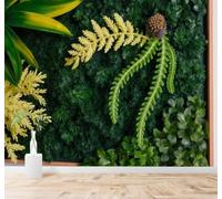 Tzxztt Fraîcheur Tropical Plantes Feuillage Vert Fougères Papier Peint 3D Moderne Soie Texturée Haut De Gamme Idéal Pour Le Salon Et La Chambre à Coucher-300cm×210cm