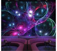 Tzxztt Frais Élégant Coloré Lumières Boules Lignes Papier Peint 3D Moderne Soie Texturée Haut De Gamme Idéal Pour Le Salon Et La Chambre à Coucher-430cm×300cm