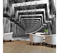 Tzxztt Gris Architecture Géométrie Extension Espace Papier Peint 3d Moderne Soie Texturée Haut De Gamme IdéAl Pour Le Salon Et La Chambre à Coucher-300cm×210cm