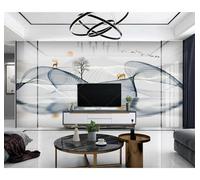 Tzxztt Lignes Abstraites Minimalistes Arbres Cerfs Papier Peint 3E Moderne Soie Texturée Haut De Gamme IdéAl Pour Le Salon Et La Chambre à Coucher-150cm×105cm