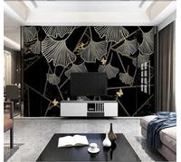 Tzxztt Lignes Géométriques Abstraites Effet Marbré Feuille De Ginkgo Papier Peint 3E Moderne Soie Texturée Haut De Gamme IdéAl Pour Le Salon Et La Chambre à Coucher-250cm×170cm