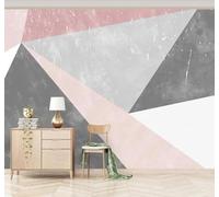 Tzxztt Minimaliste Abstrait Lignes Géométrique Aplats De Couleur Papier Peint 3D Moderne Soie Texturée Haut De Gamme Idéal Pour Le Salon Et La Chambre à Coucher-250cm×170cm