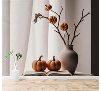 Tzxztt Minimaliste Citrouille Vase Automne Branches Papier Peint 3D Moderne Soie Texturée Haut De Gamme Idéal Pour Le Salon Et La Chambre à Coucher-400cm×280cm