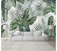 Tzxztt Minimaliste Frais Aquarelle Vert Végétal Papier Peint 3D Moderne Soie Texturée Haut De Gamme Idéal Pour Le Salon Et La Chambre à Coucher-200cm×140cm