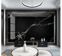 Tzxztt Minimaliste Noir Effet Marbre Créatif Art Papier Peint 3E Moderne Soie Texturée Haut De Gamme IdéAl Pour Le Salon Et La Chambre à Coucher-400cm×280cm