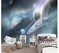 Tzxztt Minimaliste Tridimensionnel Ciel Étoilé Univers Planète Papier Peint 3E Moderne Soie Texturée Haut De Gamme IdéAl Pour Le Salon Et La Chambre à Coucher-300cm×210cm