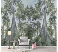 Tzxztt Minimaliste Tridimensionnel Vert Arbres Individualité Papier Peint 3E Moderne Soie Texturée Haut De Gamme IdéAl Pour Le Salon Et La Chambre à Coucher-430cm×300cm