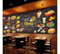 Tzxztt Nourriture Gastronomique : Pizza Hamburgers Café Fruits Papier Peint 3E Moderne Soie Texturée Haut De Gamme IdéAl Pour Le Salon Et La Chambre à Coucher-400cm×280cm