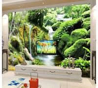 Tzxztt Paysages Cascades Nature Forêts Paysages Papier Peint 3D Moderne Soie Texturée Haut De Gamme Idéal Pour Le Salon Et La Chambre à Coucher-350cm×256cm