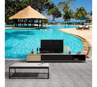 Tzxztt Piscine Leisure Holiday Beach Trees Gazebo Papier Peint 3E Moderne Soie Texturée Haut De Gamme IdéAl Pour Le Salon Et La Chambre à Coucher-200cm×140cm