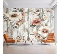 Tzxztt Rétro Bois Grainé Peint À La Main Botanique Floral Papier Peint 3E Moderne Soie Texturée Haut De Gamme IdéAl Pour Le Salon Et La Chambre à Coucher-430cm×300cm