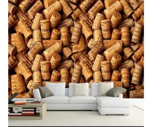 Tzxztt Rétro Bouchons De Vin Boîte Espace Café Art Papier Peint 3D Moderne Soie Texturée Haut De Gamme Idéal Pour Le Salon Et La Chambre à Coucher-350cm×256cm