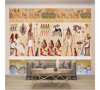 Tzxztt Rétro Dessiné À La Main Abstrait Figures Animaux Papier Peint 3E Moderne Soie Texturée Haut De Gamme IdéAl Pour Le Salon Et La Chambre à Coucher-350cm×256cm