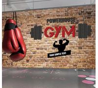 Tzxztt Rétro Mur De Briques Salle De Sport Boxe Sport Papier Peint 3D Moderne Soie Texturée Haut De Gamme Idéal Pour Le Salon Et La Chambre à Coucher-430cm×300cm