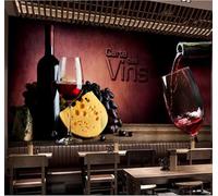 Tzxztt Rétro Raisins Vin Rouge Cave À Vin Décoration Industrielle Papier Peint 3D Moderne Soie Texturée Haut De Gamme Idéal Pour Le Salon Et La Chambre à Coucher-300cm×210cm