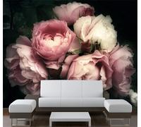 Tzxztt Romantique Vintage Belle Rose Rose Papier Peint 3D Moderne Soie Texturée Haut De Gamme Idéal Pour Le Salon Et La Chambre à Coucher-400cm×280cm