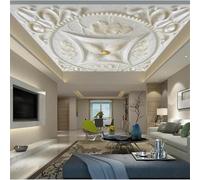 Tzxztt Sculpture Géométrique Créative En Plâtre Blanc Papier Peint 3E Moderne Soie Texturée Haut De Gamme IdéAl Pour Le Salon Et La Chambre à Coucher-250cm×170cm