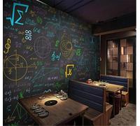 Tzxztt Tableau Noir Abstrait Craies Colorées Formule Mathématique Papier Peint 3E Moderne Soie Texturée Haut De Gamme Idéal Pour Le Salon Et La Chambre à Coucher-250cm×170cm