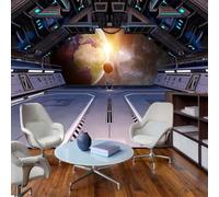 Tzxztt Tridimensionnel Vaisseau Spatial Ciel Étoilé Planète Univers Papier Peint 3E Moderne Soie Texturée Haut De Gamme IdéAl Pour Le Salon Et La Chambre à Coucher-400cm×280cm