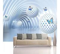Tzxztt Tunnel Papillon Sphère Espace Extension Papier Peint 3d Moderne Soie Texturée Haut De Gamme IdéAl Pour Le Salon Et La Chambre à Coucher-250cm×170cm