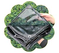 TZYYAO Bâche Imperméable Noire Transparente,Bâche De Pluie en Plastique PVC,Balcon Parasol étanche pour Balcon,0.35mm épaisseur Couverture De Bâche Résistante Aux Intempéries,LxH-3.2x2.5m/10.5x8.2ft