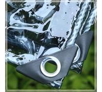 TZYYAO Bâche Transparente Imperméable avec œillets,Noire,Bâche en PVC Résistante De 0,35mm, Toile De Pluie Transparente pour Pergola Extérieure,Bâches en Plastique,LxH-1.4x1.9m/4.6x6.2ft