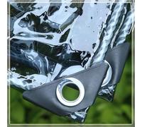 TZYYAO Bâche Transparente Imperméable avec œillets,Noire,Bâche en PVC Résistante De 0,35mm, Toile De Pluie Transparente pour Pergola Extérieure,Bâches en Plastique,LxH-1.5x1.7m/4.9x5.6ft