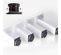 TZYYAO Lot De 4 Pieds De Canapé Réglables,Pieds De Meuble Robustes,Pieds De Remplacement De Cabinet,Pieds Métalliques Réglables pour Cuisine Salle De Bain,avec Vis,Silver-18cm/7.1in