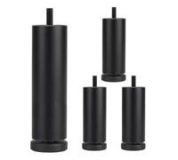 TZYYAO Lot De 4 Pieds De Table Réglables 6/8/10/15/18/20/25cm,Pieds D'armoire,Pieds De Support De Bureau De Meubles M10,Pieds De Remplacement pour Canapé DIY,Pieds De Lit,Black-12cm/4.7in