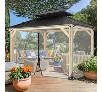 TZYYAO Panneaux Latéraux De Pergola en PVC Imperméables,Bâche étanche Claire Et Résistante avec Fermeture à Glissière,Bâche en Plastique Durable De 0,35mm,Rideaux Anti-Pluie,WxH-4x2.8m/13.1x9.2ft