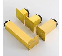 TZYYAO Pieds De Meuble Carrés,Pieds De Canapé,Pieds De Meuble épais Réglables,Pieds De Support en Alliage D'aluminium,Pieds De Rechange De 10/12/15/18/20/35/40cm,Gold-25cm/9.8in