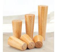 TZYYAO Pieds De Meubles en Bois 8cm 10cm 15cm 20cm 30cm,Pieds De Canapé Solides,Pieds De Chaise De Bureau Ronds en Bois De Remplacement,Pieds De Soutien,4 Pièces,Oblique-12cm/4.7in
