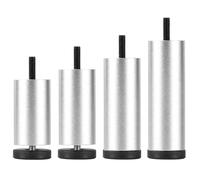 TZYYAO Pieds De Meubles Réglables,4 Pièces De Pieds De Table Armoire en Métal,Pieds De Soutien De Remplacement pour Canapé,Pieds De Bureau Robustes De 10cm,15cm,20cm,25cm,Silver-25cm/9.8in