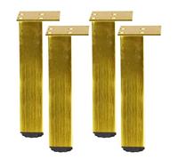 TZYYAO Pieds De Meubles Réglables,Pieds De Table 10cm, 12cm, 25cm, 30cm,Pieds De Support en Métal pour Canapé,Pieds De Remplacement DIY pour Bureau Cuisine,4 Pièces,Gold-6cm/2.4in