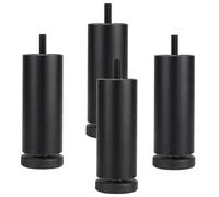 TZYYAO Pieds De Table Réglables,Lot De 4 Pieds De Canapé,Pieds De Meuble De Soutien pour Buffet De Cuisine,Pieds De Bureau,Pieds Métalliques pour Armoires,Vis M8,Black-6cm/2.4in
