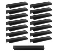 TZYYAO Poignées D'armoire De Cuisine,Poignées De Porte Invisibles En Aluminium,Poignée De Meuble De 120/200/300/500mm,Poignées Pour Armoires,Tiroirs,15 Pièces,Black-1200mm/47.2in