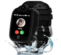 Tzzulsx 4G Montre Connectée Enfant, Montre GPS Enfant Filles Garçons avec Téléphone, SOS, WiFi, Appels/Vidéo/Chat Vocal, IP68 Jeux Réveil, Mode École,Montre Intelligente Enfants Cadeau(Noir)