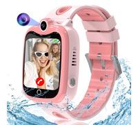Tzzulsx Montre Connectée Enfant 4G/GPS/WiFi/Appel Vidéo, Montre GPS Enfant avec Chat Familial, SOS, Téléphone Etanche Jeux Réveil Mode Classe, IP68, Montre Intelligente Enfants Smartwatch Cadeau